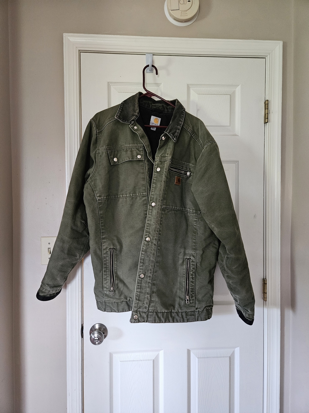 Carhartt Men's XL Quilted Lined Canvas Jacket Green